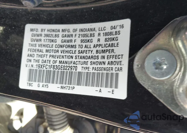 19XFC1F83GE022970: 43705898