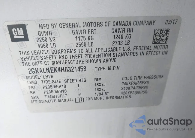 2GKALNEK4H6321453: 43706033