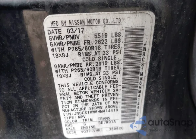 JN8CS1MW6HM414419: 43707162