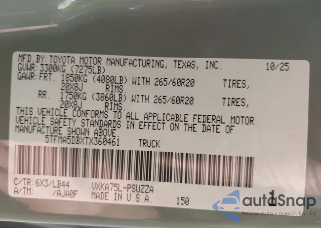 5TFMA5DBXTX360461: 43707265