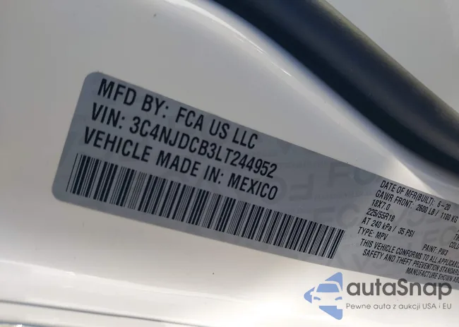 3C4NJDCB3LT244952: 43707465