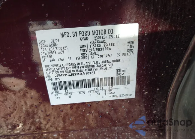 2FMPK3J92MBA10133: 43707569