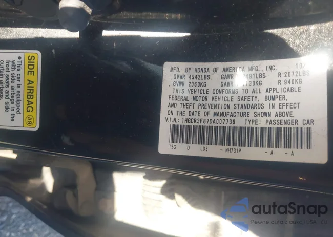 1HGCR3F87DA007739: 43707638