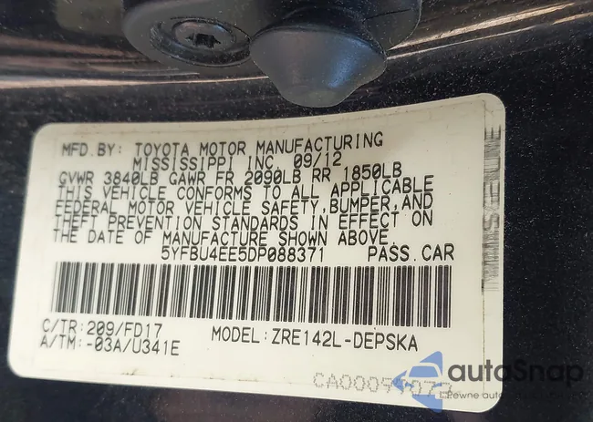 5YFBU4EE5DP088371: 43707647