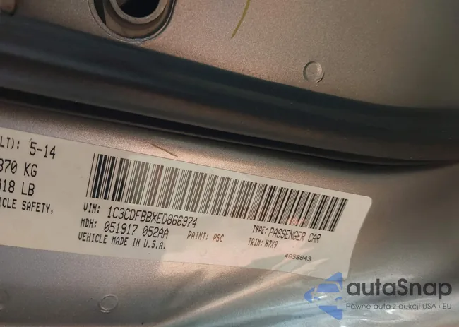 1C3CDFBBXED866974: 43706655