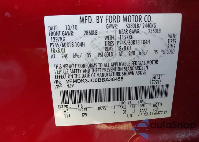 2FMDK3JC0BBA38458: 43706689