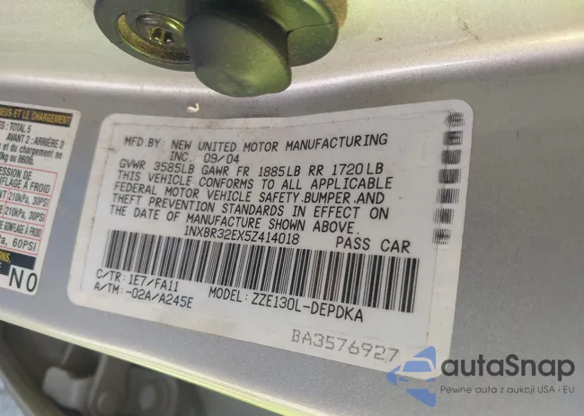 1NXBR32EX5Z414018: 43706759