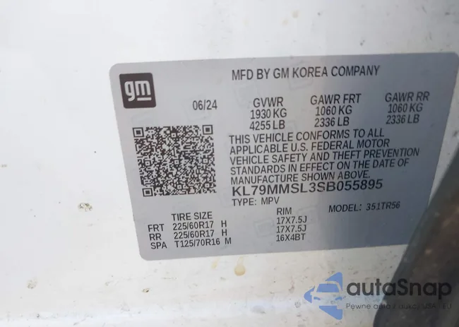 KL79MMSL3SB055895: 43706777