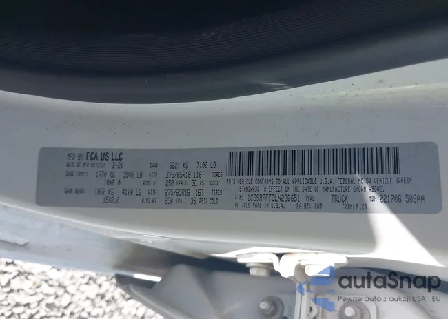 1C6SRFFT3LN296651: 43706834