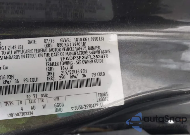 1FADP3F26FL353976: 43706871