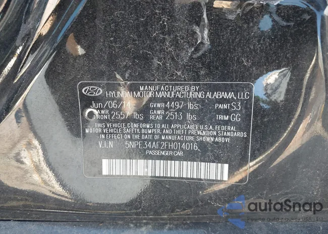 5NPE34AF2FH014016: 43707029