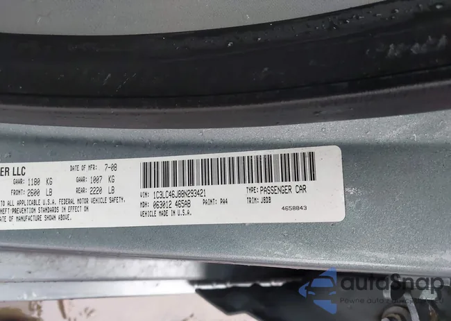 1C3LC46J88N293421: 43707047