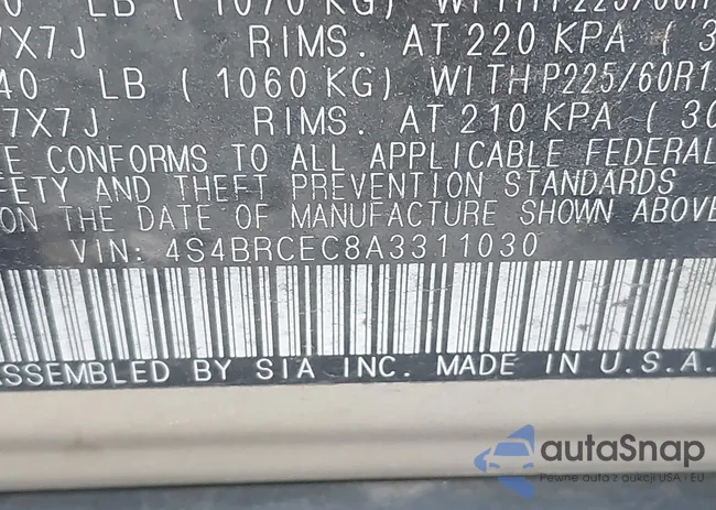 4S4BRCEC8A3311030: 43708168