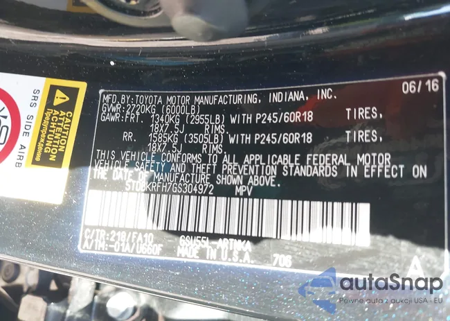 5TDBKRFH7GS304972: 43708301