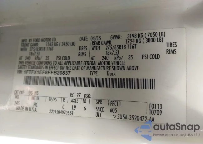 1FTFX1EF8FFB20837: 43708491