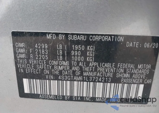 4S3GTAM61L3724213: 43708508