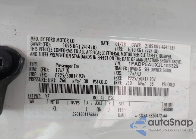 1FADP5AUXJL103329: 43708551