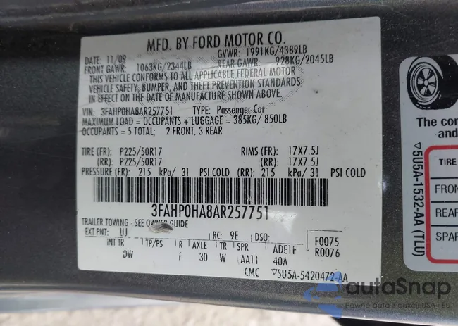 3FAHP0HA8AR257751: 43708576