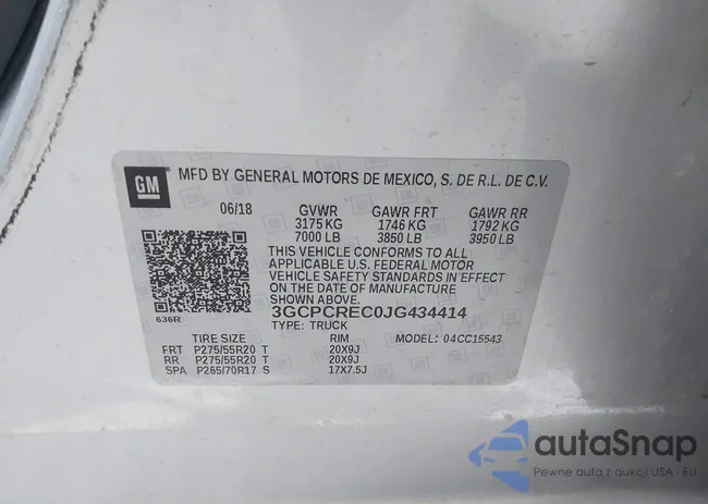 3GCPCREC0JG434414: 43707701