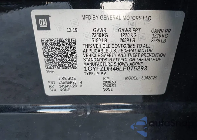 1GYFZDR46LF075293: 43707738