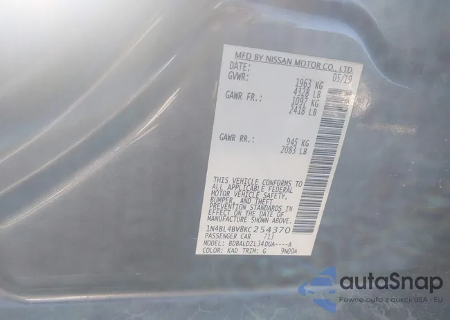 1N4BL4BV8KC254370: 43707754