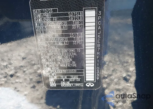 3PCAJ5EB7RF110339: 43707880