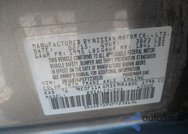 3N1AB7APXFY238636: 43707928