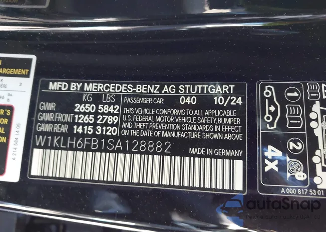 W1KLH6FB1SA128882: 43707939