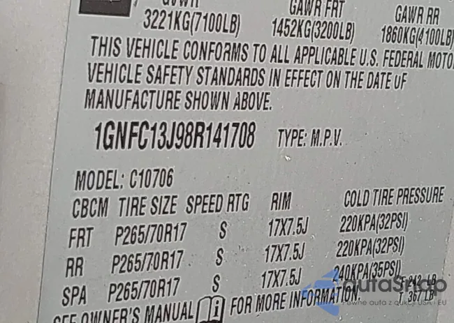 1GNFC13J98R141708: 43708011