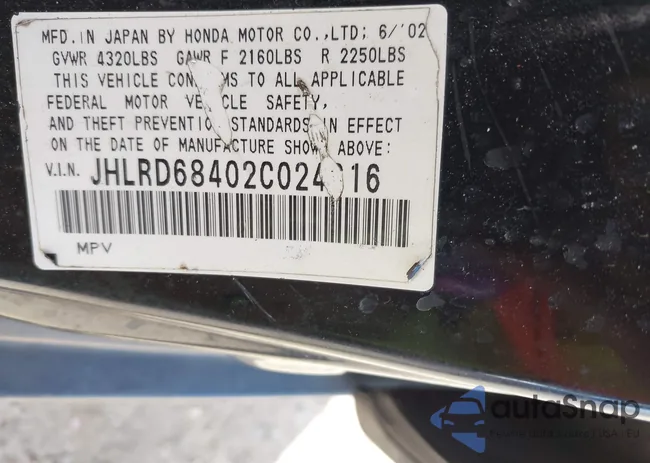 JHLRD68402C024616: 43708044