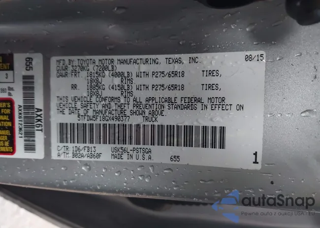 5TFDW5F18GX490377: 43709180