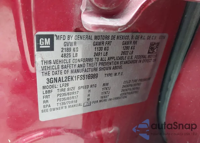 3GNAL2EK1FS516989: 43709232