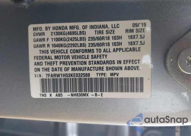 7FARW1H53KE032588: 43709271