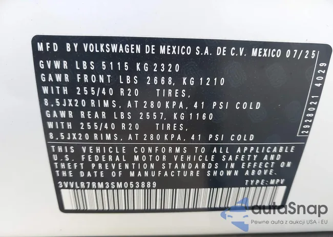 3VVLR7RM3SM053889: 43709289