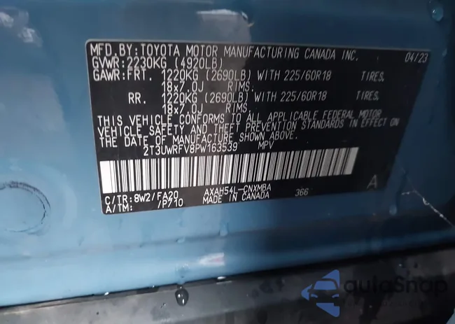 2T3UWRFV8PW163539: 43709332