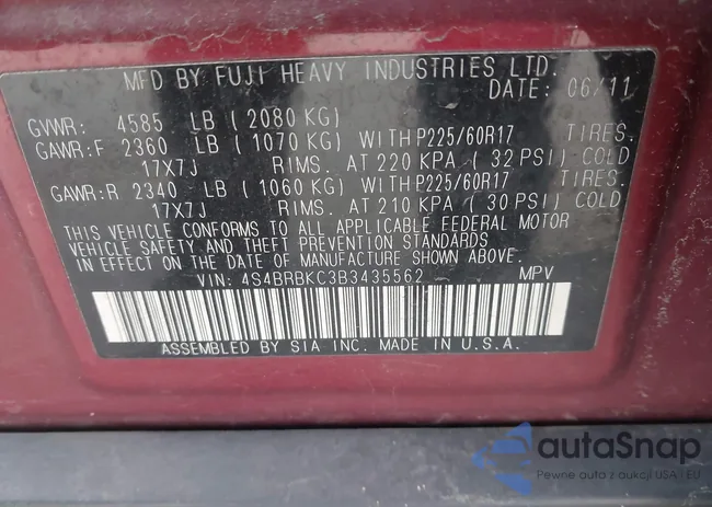 4S4BRBKC3B3435562: 43709338