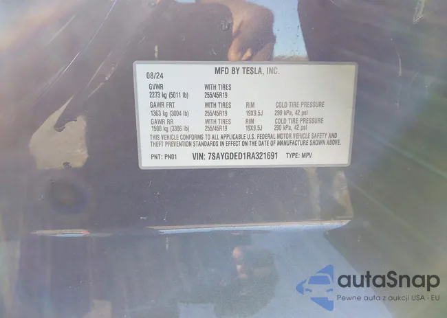 7SAYGDED1RA321691: 43709366