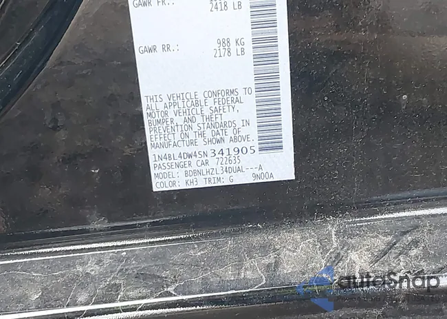 1N4BL4DW4SN341905: 43709440