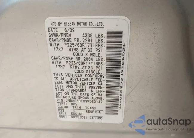 JN8AS58T89W060147: 43709519