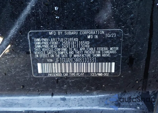 JF1GUABC9R8310331: 43709552