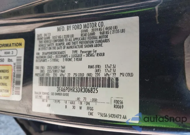 3FA6P0HR3DR306825: 43709614