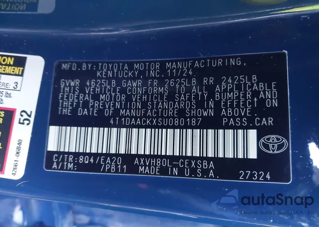 4T1DAACKXSU080187: 43708843
