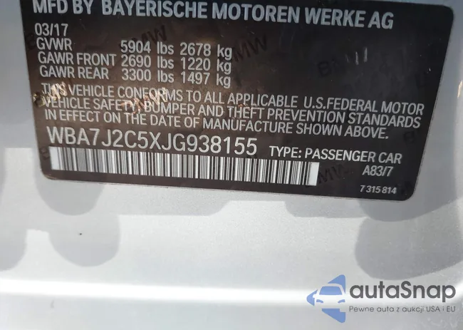 WBA7J2C5XJG938155: 43708900