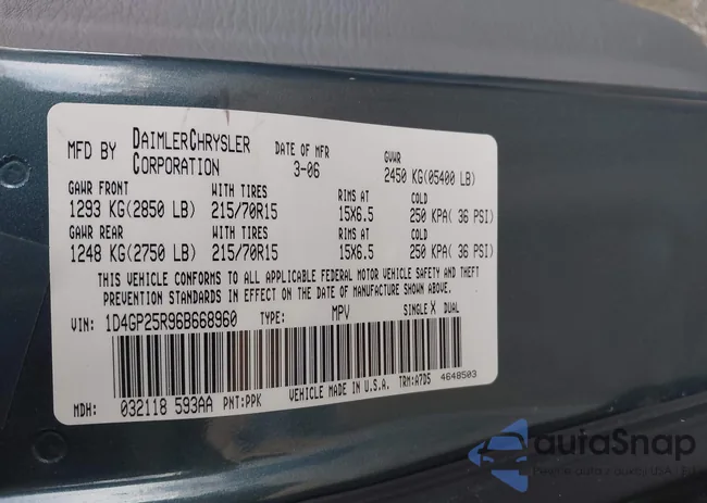 1D4GP25R96B668960: 43710062