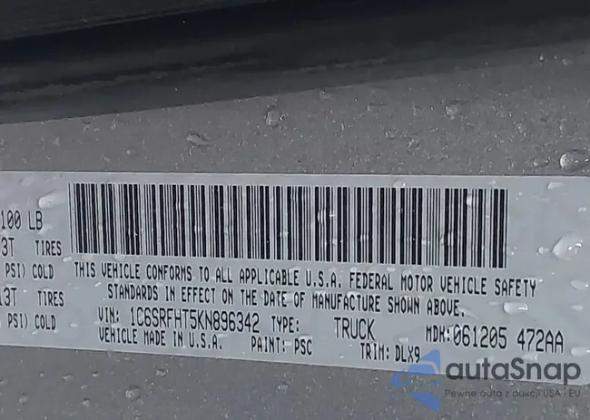 1C6SRFHT5KN896342: 43710184