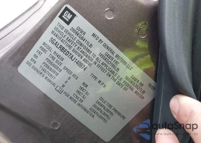 5GALRBED7AJ140974: 43710601