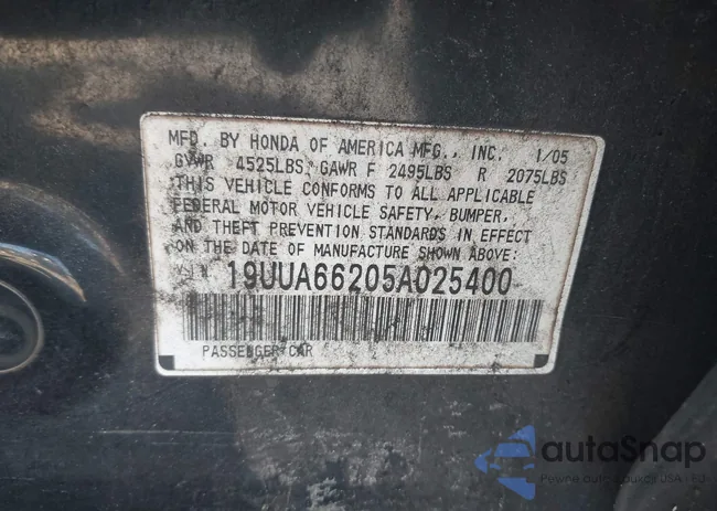 19UUA66205A025400: 43710606