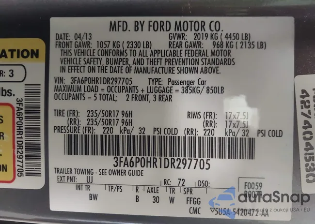 3FA6P0HR1DR297705: 43709847