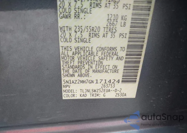 5N1AZ2MH7GN171424: 43709896