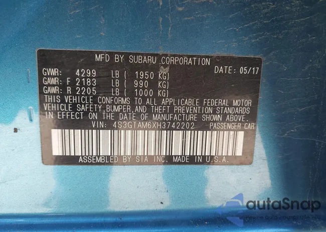 4S3GTAM6XH3742202: 43711074